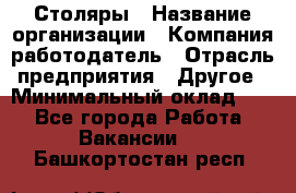 Столяры › Название организации ­ Компания-работодатель › Отрасль предприятия ­ Другое › Минимальный оклад ­ 1 - Все города Работа » Вакансии   . Башкортостан респ.